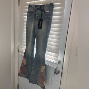 Free People DriftWood Farrah Flare Cowgirl Jeans